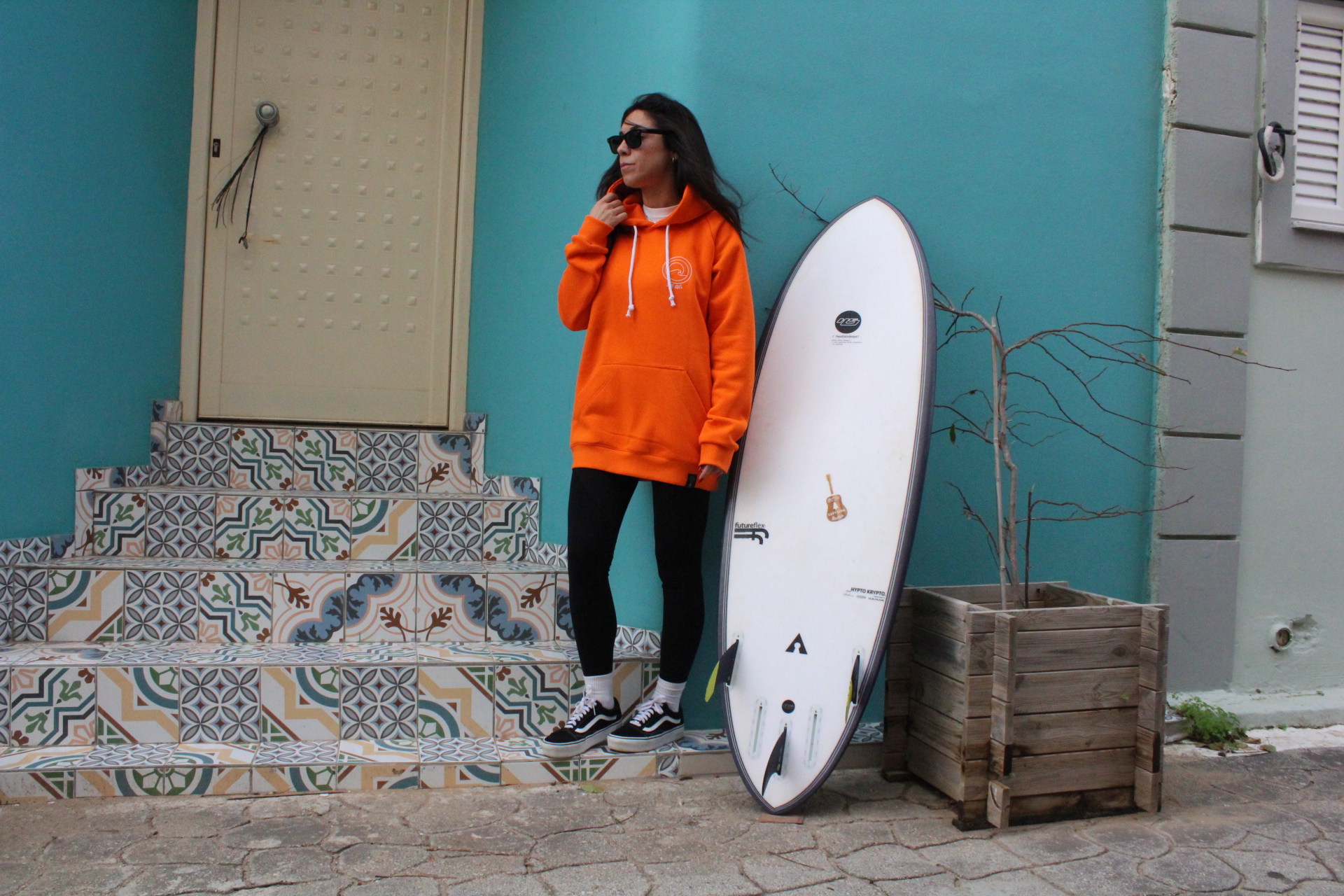 Surf Λdvs Orange Logo Hoodie FW 23